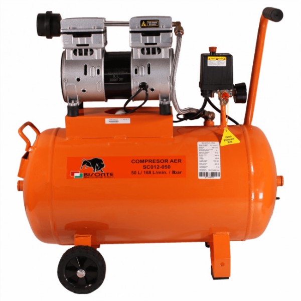 Безмаслен компресор Bisonte SC012-050 - 50l/8bar